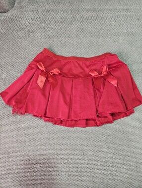 Pleated Mini Skirt With Satin Bows